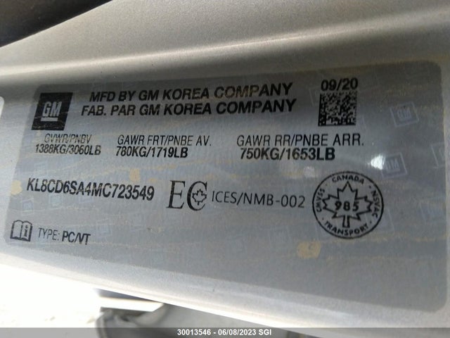 Chevrolet SPARK 1LT 2021 KL8CD6SA4MC723549 Image 9