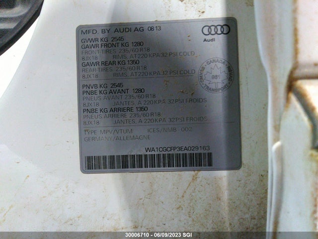 WA1CGCFP3EA029163 Audi Sq5 Premium Plus