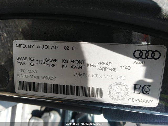 WAUENAF43HN009021 Audi A4 Premium Plus