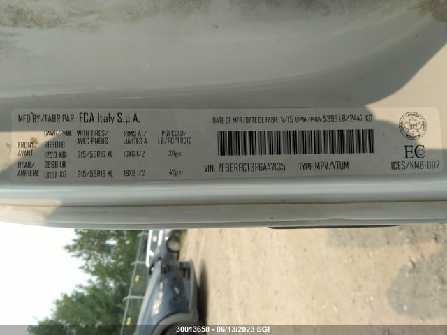 ZFBERFCT3F6A47135 RAM Promaster City Tradesman
