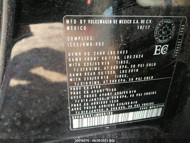 3VV4B7AX1JM055153 Volkswagen Tiguan Sel Premium