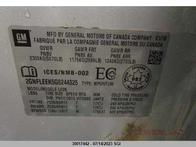 Chevrolet EQUINOX LS 2016 2GNFLEEK5G6244325 Image 12