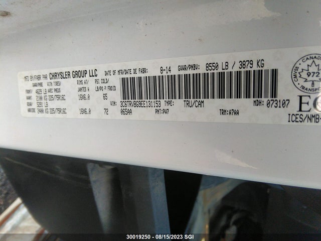 3C6TRVBG9EE131153 RAM Promaster 1500 1500 High