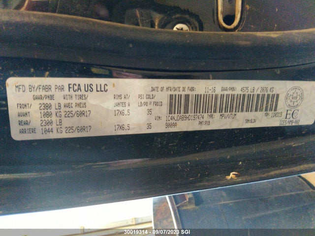 1C4NJDAB9HD197474 Jeep Compass Sport