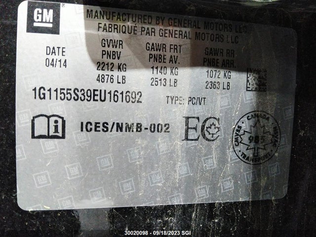 Chevrolet IMPALA LTZ 2014 1G1155S39EU161692 Image 9