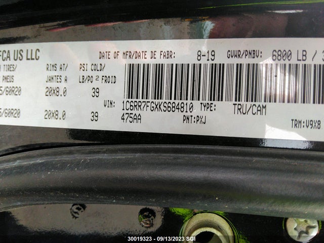 1C6RR7FGXKS684810 RAM 1500 Classic Tradesman