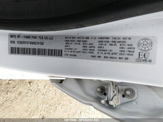 1C6SRFVT4NN374150 RAM 1500 Sport