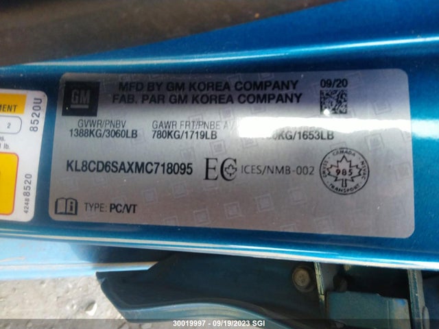 Chevrolet SPARK 1LT 2021 KL8CD6SAXMC718095 Image 9