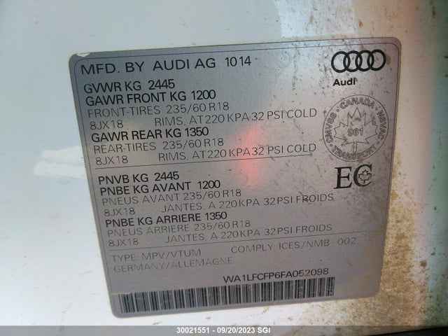 WA1LFCFP6FA052098 Audi Q5 Premium Plus