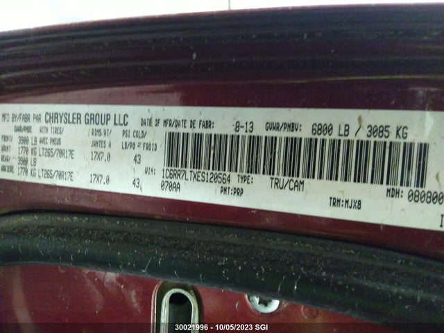1C6RR7LTXES120564 RAM 1500 Slt