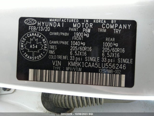 Hyundai mpi nu 2020 KM8K1CAA5LU556246 Image 29