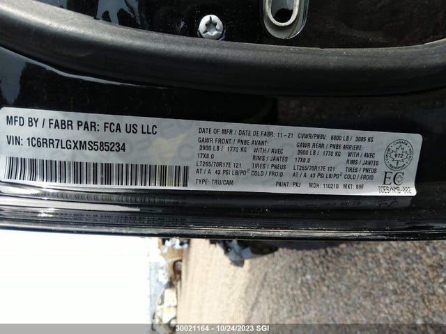 1C6RR7LGXMS585234 RAM 1500 Classic Warlock