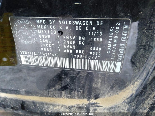 3VW2K7AJ1EM241439 Volkswagen Jetta Sedan Trendline+