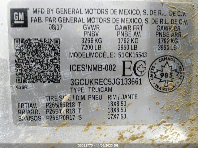 Chevrolet Silverado K1500 Lt 2018 3GCUKREC5JG133661 Image 9