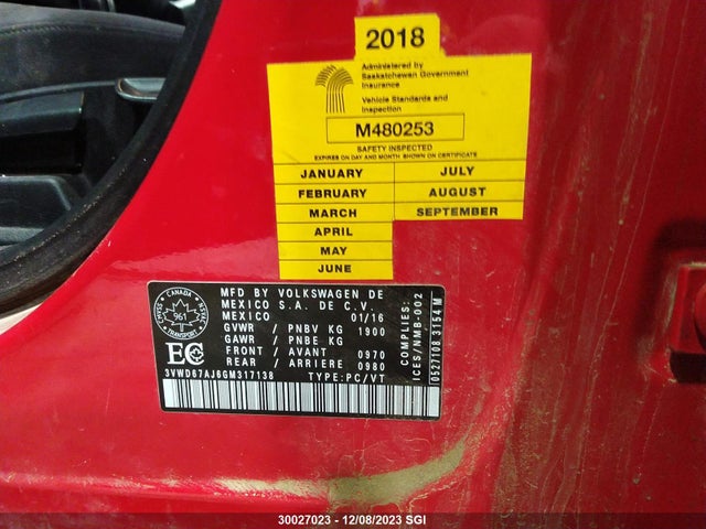 3VWD67AJ6GM317138 Volkswagen JETTA SE