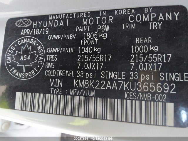 Hyundai Kona Sel 2019 KM8K22AA7KU365692 Image 9