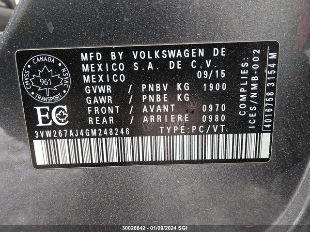 3VW267AJ4GM248246 Volkswagen JETTA S