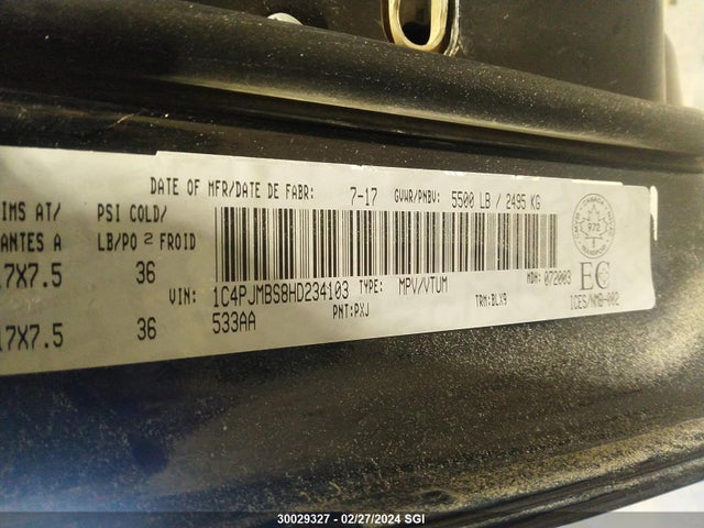 1C4PJMBS8HD234103 Jeep Cherokee