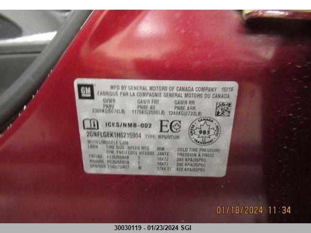 Chevrolet Equinox Premier 2017 2GNFLGEK1H6215904 Image 6