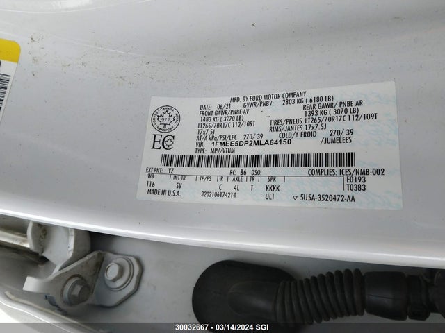 Ford Bronco Big Bend/black Diamond/ou 2021 1FMEE5DP2MLA64150 Image 9