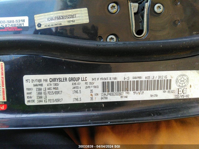 30033839 :رقم المزاد ، 1C4NJPAB3ED522827 vin ، 2014 Jeep Patriot مزاد بيع