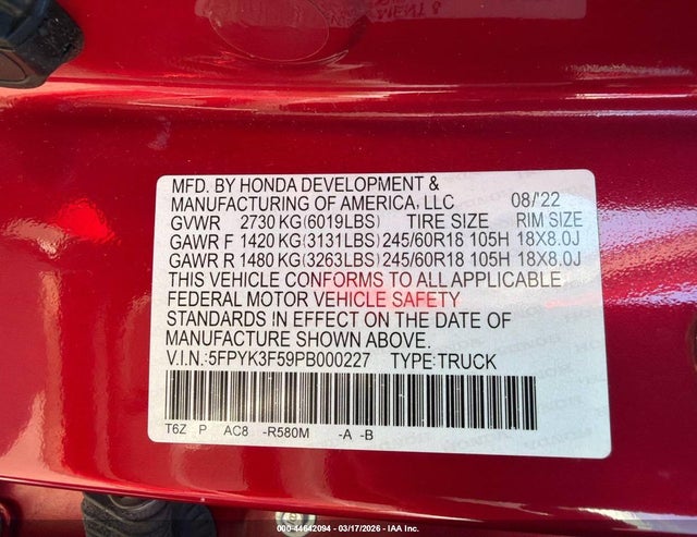 HONDA RIDGELINE - 9