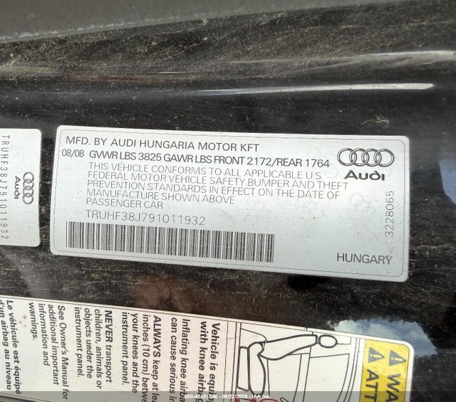 2009 AUDI TT 2.0T 照片 8