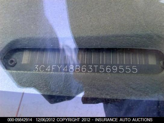 2003 Chrysler Pt Cruiser Classic VIN: 3C4FY48B63T569555 Lot: 9842914