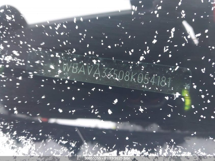 2008 BMW 3 Series VIN: WBAVA33508K054181 Lot: 30055355