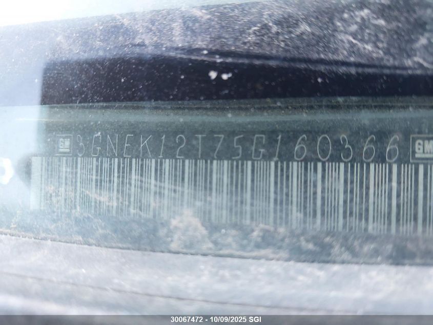 2005 Chevrolet Avalanche K1500 VIN: 3GNEK12T75G160366 Lot: 30067472