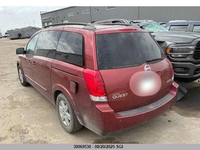 2005 Nissan Quest S/Se/Sl VIN: 5N1BV28U55N100713 Lot: 30069530