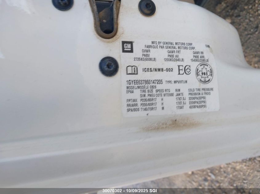 2006 Cadillac Srx VIN: 1GYEE637860147205 Lot: 30070302