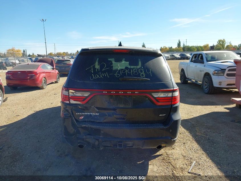 2019 Dodge Durango Gt VIN: 1C4RDJDG1KC771237 Lot: 30069114