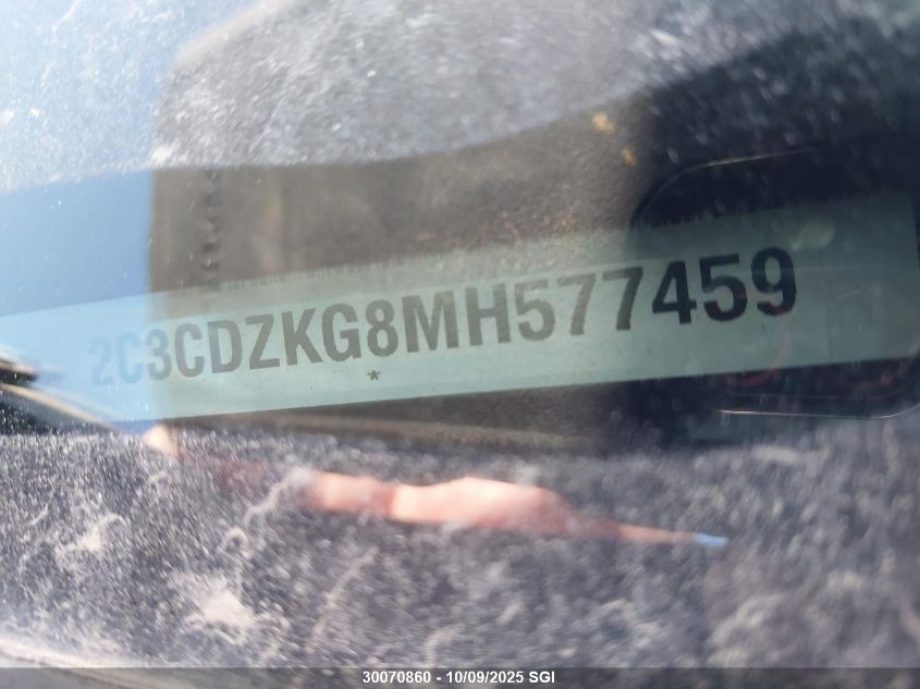 2021 Dodge Challenger Gt VIN: 2C3CDZKG8MH577459 Lot: 30070860