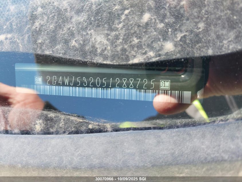 2005 Buick Allure Cxl VIN: 2G4WJ532051288725 Lot: 30070966