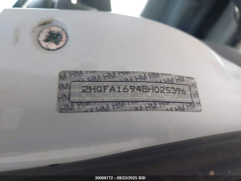 2008 Honda Civic Sdn VIN: 2HGFA16948H025396 Lot: 30069772