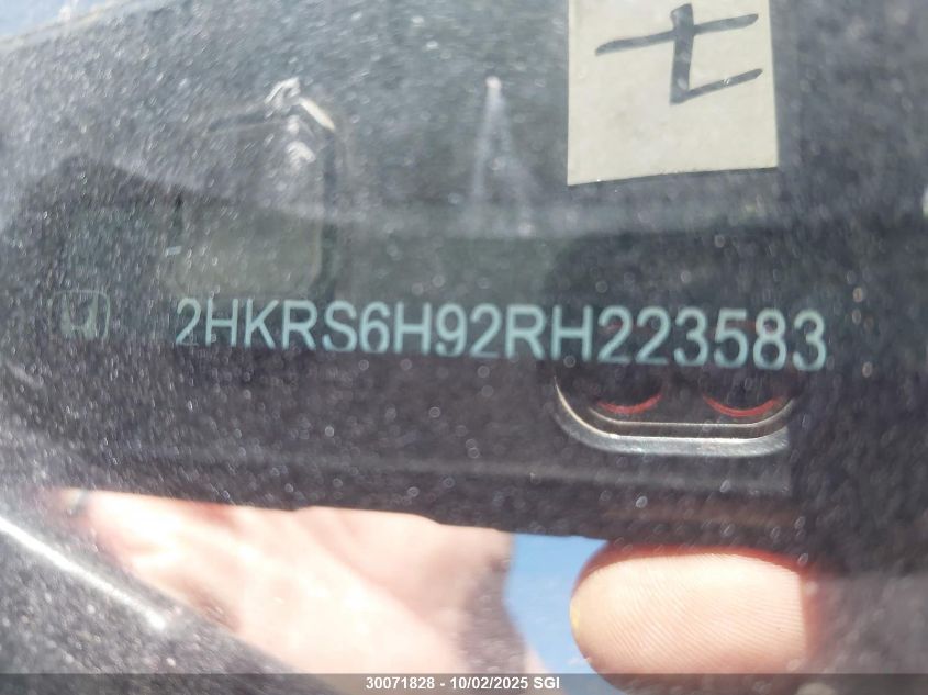 2024 Honda Cr-V Sport Touring VIN: 2HKRS6H92RH223583 Lot: 30071828
