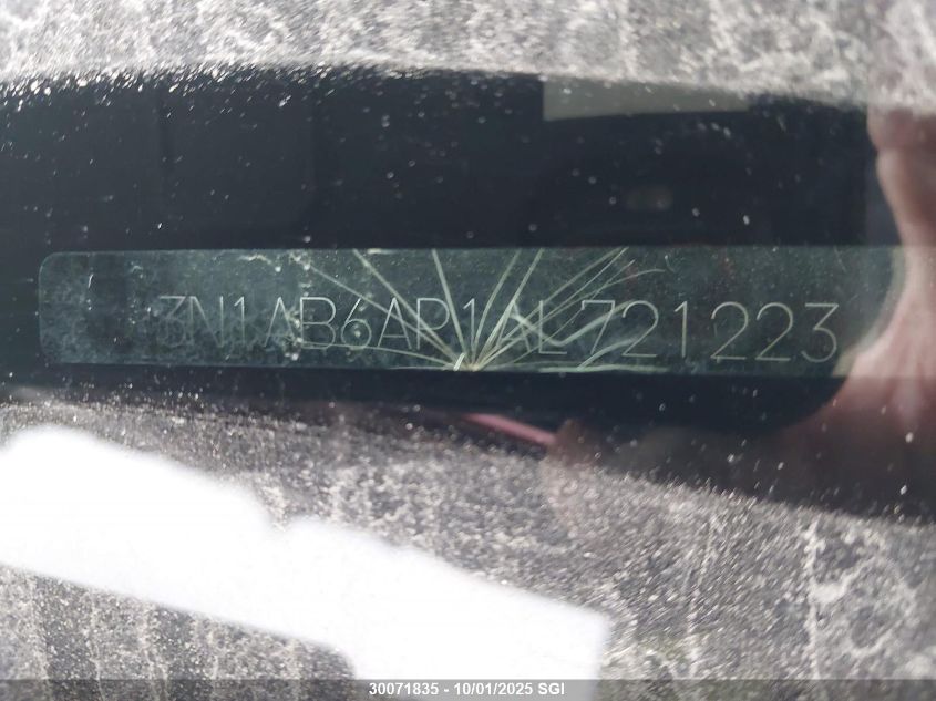 2010 Nissan Sentra 2.0/2.0S/Sr/2.0Sl VIN: 3N1AB6AP1AL721223 Lot: 30071835