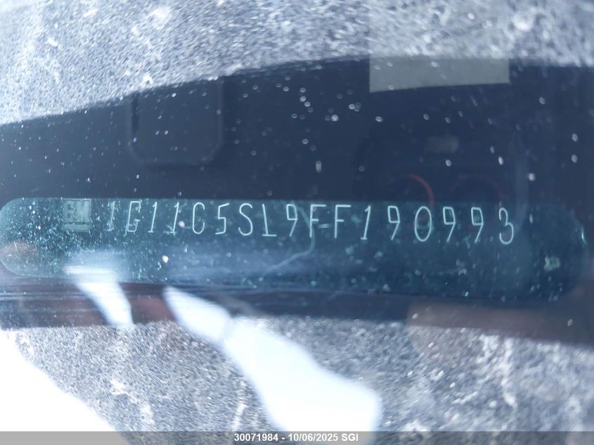 2015 Chevrolet Malibu 1Lt VIN: 1G11C5SL9FF190993 Lot: 30071984