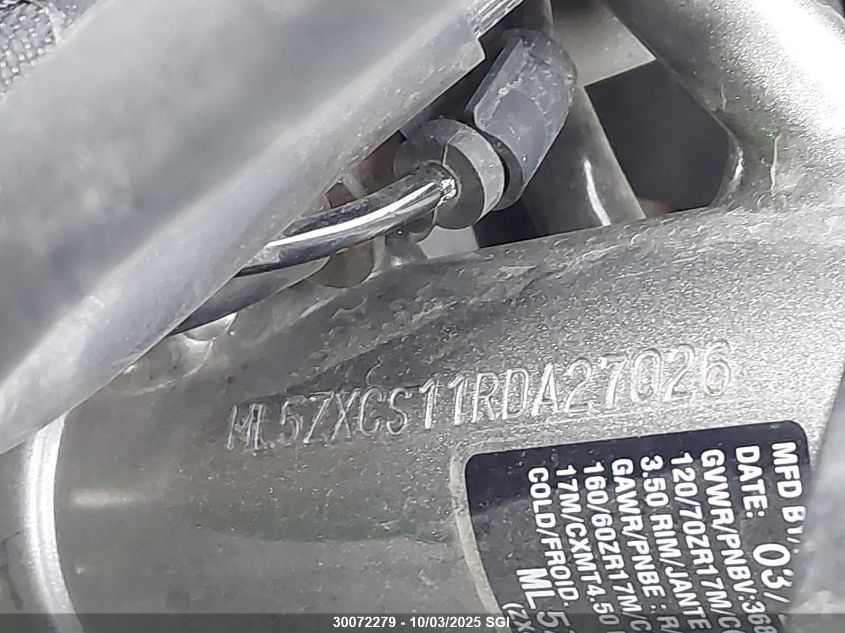 2024 Kawasaki Ninja VIN: ML5ZXCS11RDA27026 Lot: 30072279