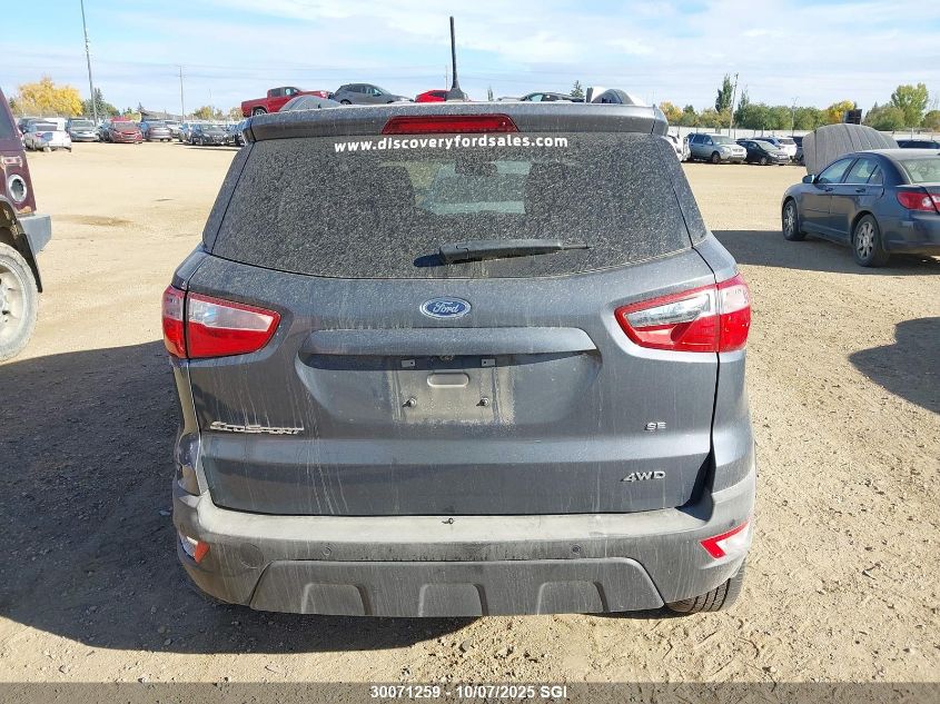 2020 Ford Ecosport Se VIN: MAJ6S3GL7LC382011 Lot: 30071259