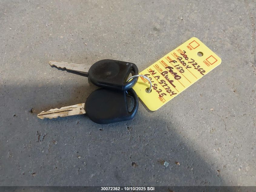 2004 Ford F150 VIN: 1FTPX14524NA57704 Lot: 30072362