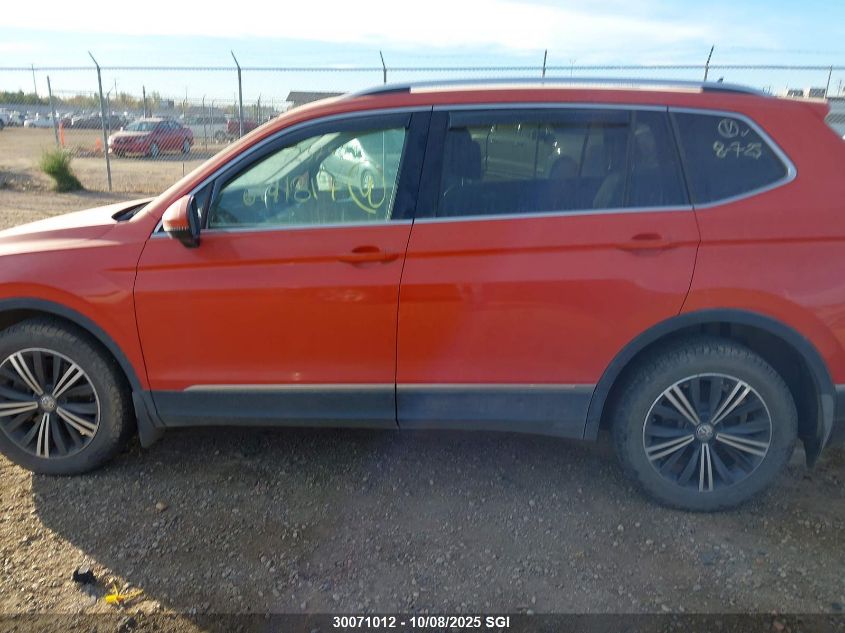 2018 Volkswagen Tiguan Highline VIN: 3VV4B7AX3JM092057 Lot: 30071012