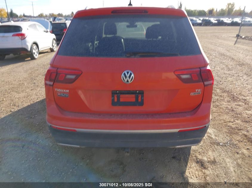 2018 Volkswagen Tiguan Highline VIN: 3VV4B7AX3JM092057 Lot: 30071012