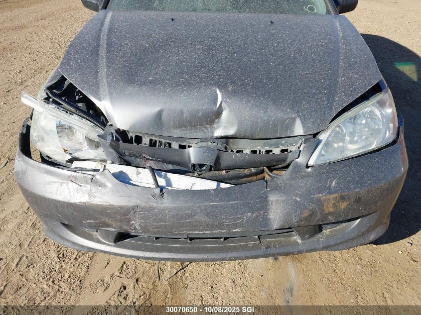 2005 Honda Civic Dx Vp VIN: 2HGES15345H039736 Lot: 30070650