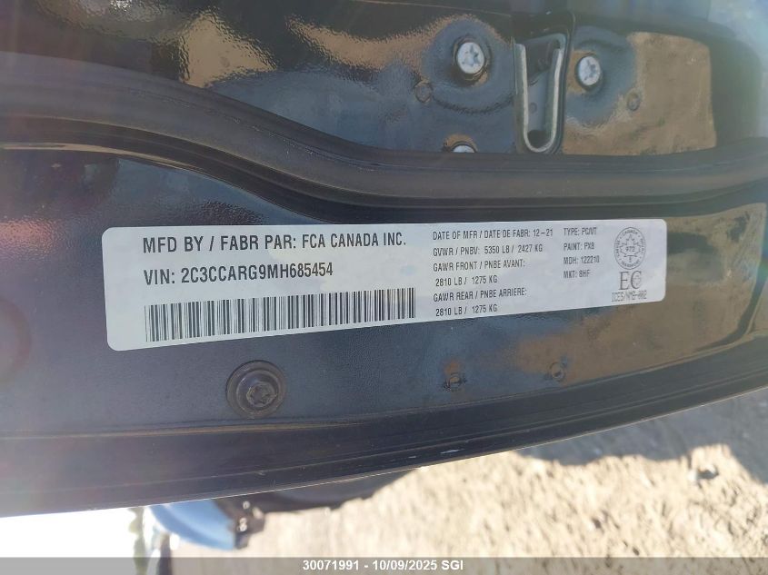 2021 Chrysler 300 Touring VIN: 2C3CCARG9MH685454 Lot: 30071991