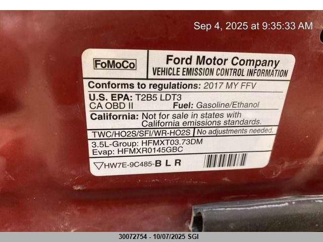 2017 Ford Explorer Limited VIN: 1FM5K8F83HGC11042 Lot: 30072754