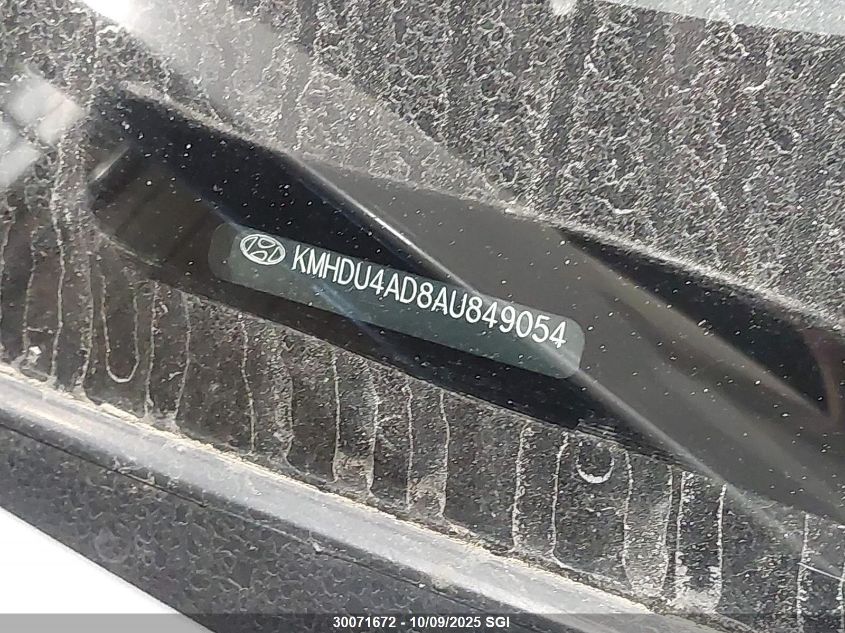 2010 Hyundai Elantra Blue/Gls/Se VIN: KMHDU4AD8AU849054 Lot: 30071672