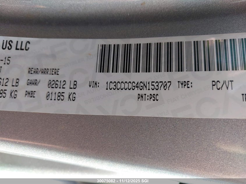 1C3CCCCG4GN153707 2016 CHRYSLER 200 photo no. 9