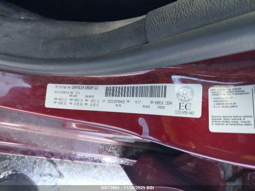 2015 Chrysler 200 Lx VIN: 1C3CCCFB3FN564692 Lot: 30073965